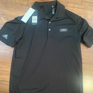 Mens Black Audi Adidas polo size small